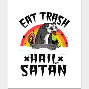 Eat Trash Hail Satan Funny Death Metal Posters and Art